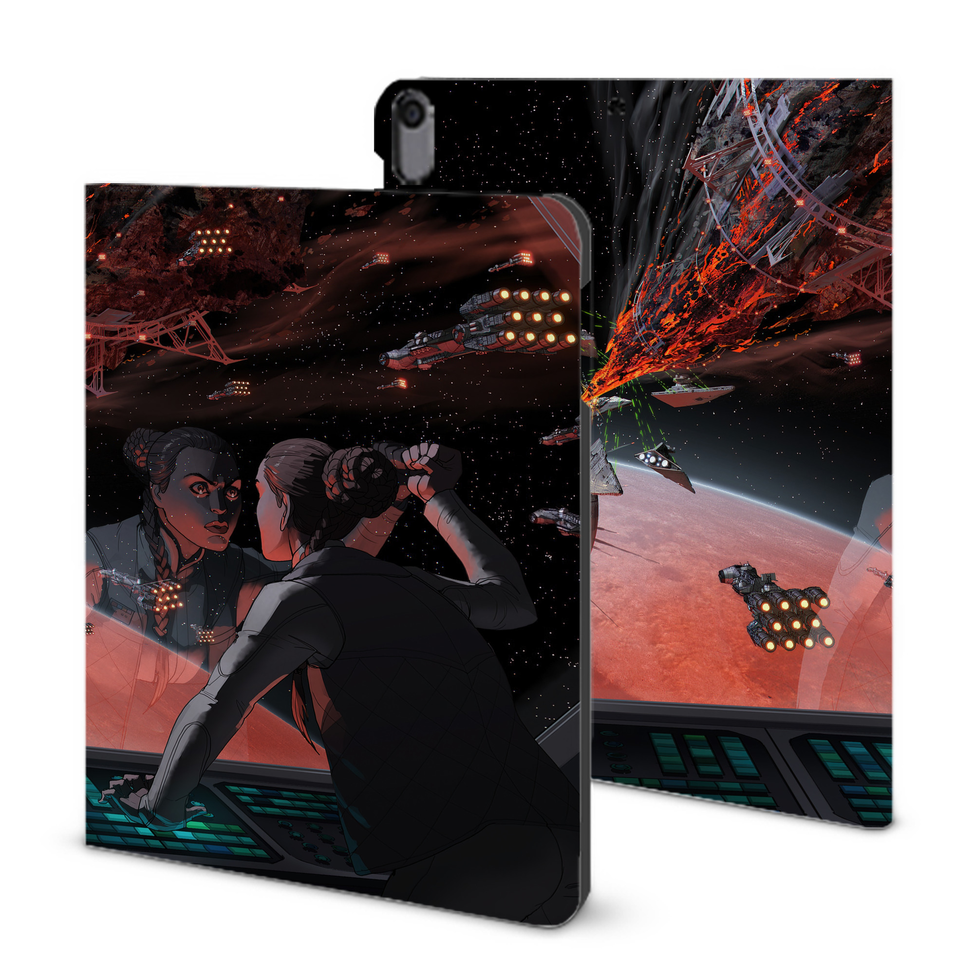 （画像用） スター・ウォーズ Star Wars IPad ケース ブック型 PUレザー TPU 耐衝撃 軽量 薄型 ペン収納なし 全面保護 IPad 各モデル対応